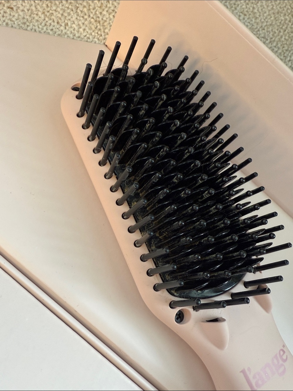 Lange Le Vite Ceramic Straightening Brush - Blush Pink - Picture 3 of 7
